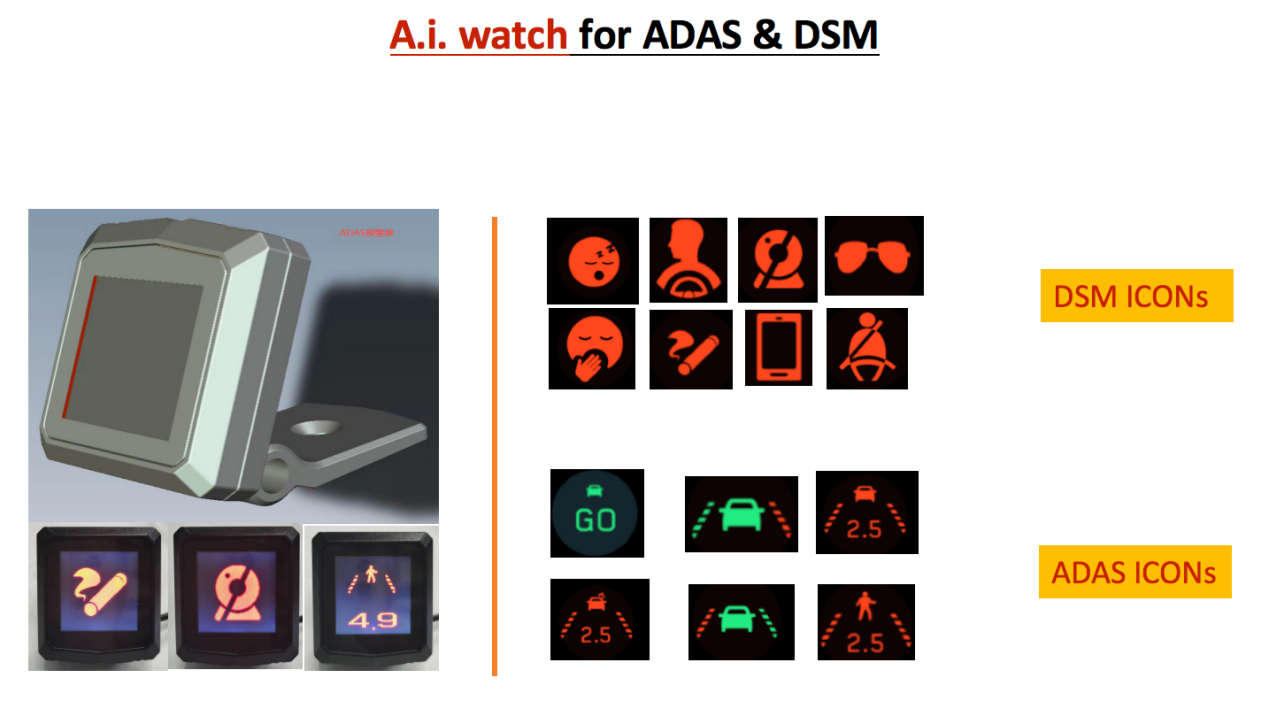 Auto Defend A.i. Mini Display provide promote visual alert to driver special for Noise in-cab environment.