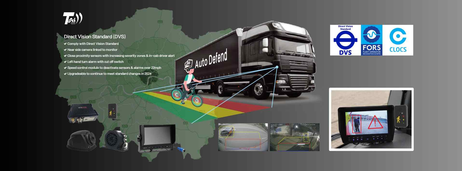 Logistic truck side detection DVS,FORS,CLOCS