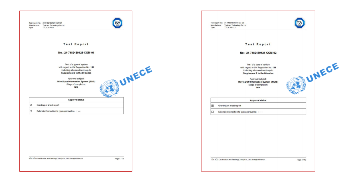 AutoDefend A.i Controller kits Success pass the test of ECE R151,R159 Regulations       Date：2023.12